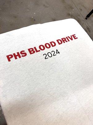 PHS Blood Drive tshirt