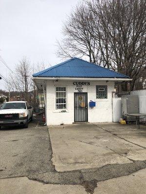 The front door. An old filling station. Pretty cool.