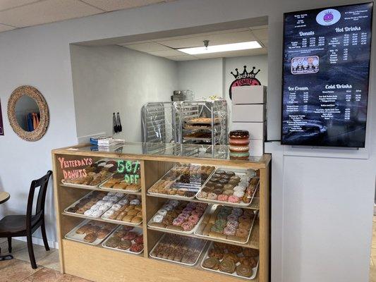 Ready for the day! Even wider selection of donuts!