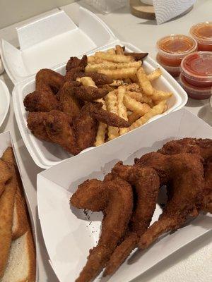 Chicken Wings and Fries