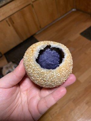 Ube sesame ball