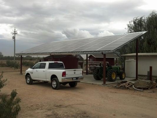 Our first elevated pv solar structure.