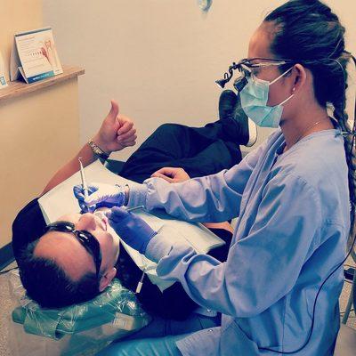 Even Dr. Cortes has to schedule his cleaning appointment with our hygienist Sandy.