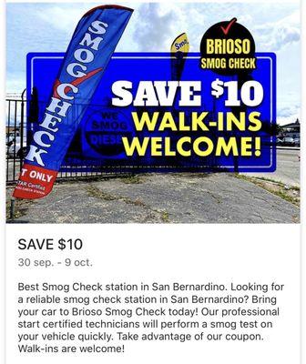 Brioso Smog Check