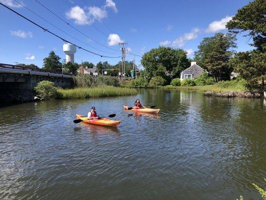 The kiddos kayaking