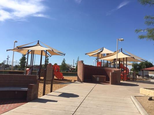 Walking up to the playground from Morningside Drive parking area