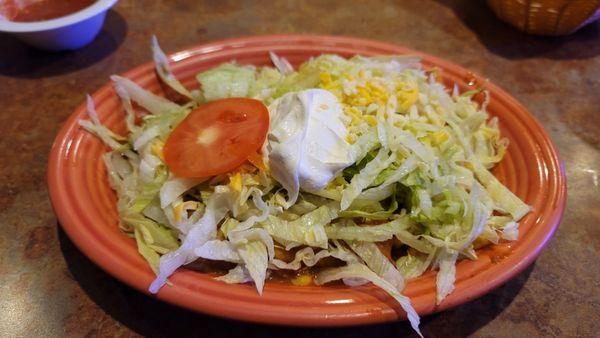 Enchiladas Supremas. 4 enchiladas under there. Yummy.