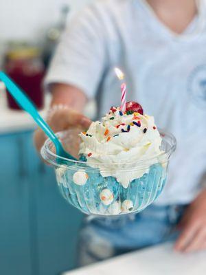 Birthday cake sundae!