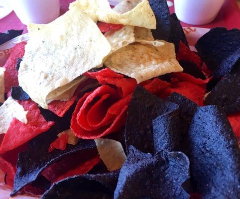 Not a fan of tri colored chips because of the red food dye that is not necessary.  I would rather have plan chips.