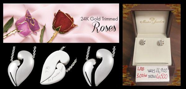 Surprise Mom this Sunday for Mother's Day with a Forever Rose, Mother & Child Pendants or Diamond Earrings!