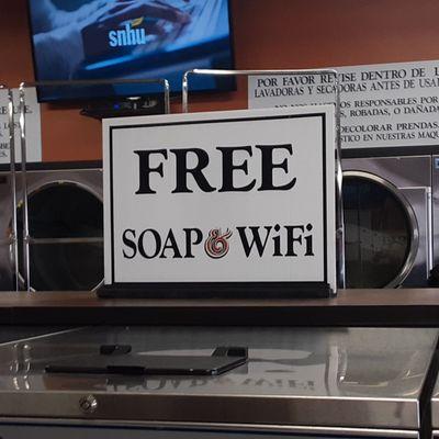 Free soap and Wifi