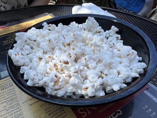 Complimentary popcorn