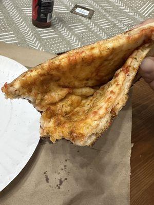 $3 cheese slice, thin and crispy