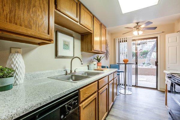 Kitchen facing Patio/Balcony