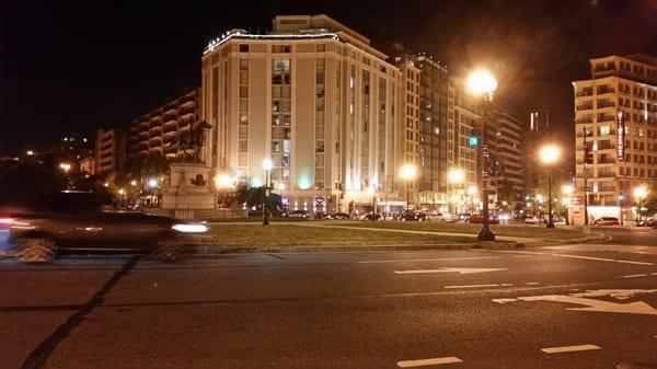 The statue in the center of the park is the General George Henry Thomas Statue