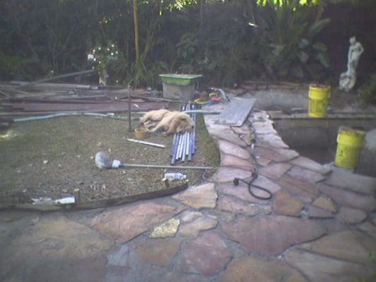 more flagstone ,pond & fountain in el monte