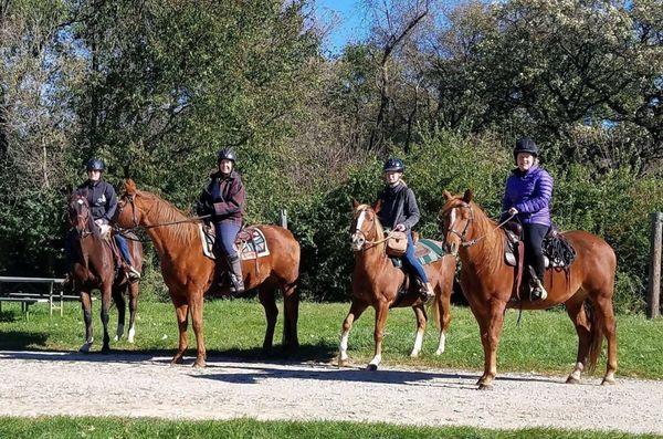 Off-site trail ride at Rock Cut State Park