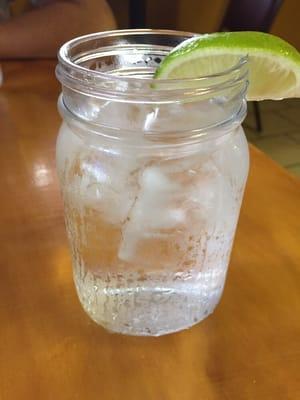 Water in mason jars