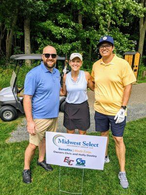 Midwest Select Insurance Group sponsoring an Eau Claire youth hockey golf outing.