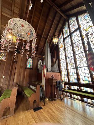 Our Joey's Wings mobile at the back of the church