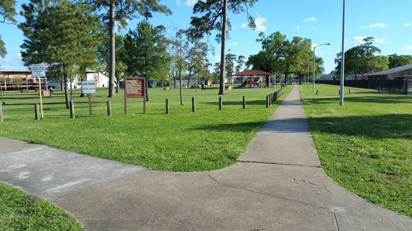 Smoothly paved walking trail.