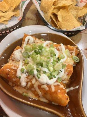 Enchilada cazerola shredded chicken