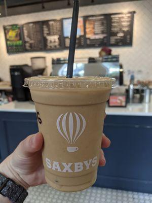 "Daily Grind" Smoothie - Cold Brew, banana, peanut butter, vanilla, and oat milk.