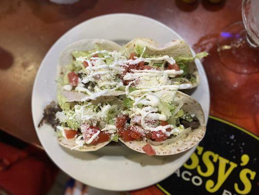 Steak and lamb bbq tacos.... Sooooooo good!