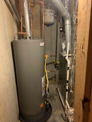 Double 50 Gallon Gas Water Heater install per code