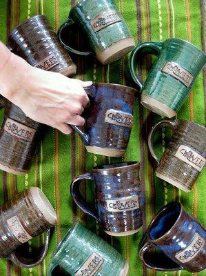 Locally made ceramic mugs from Brush&Trouble Farms!