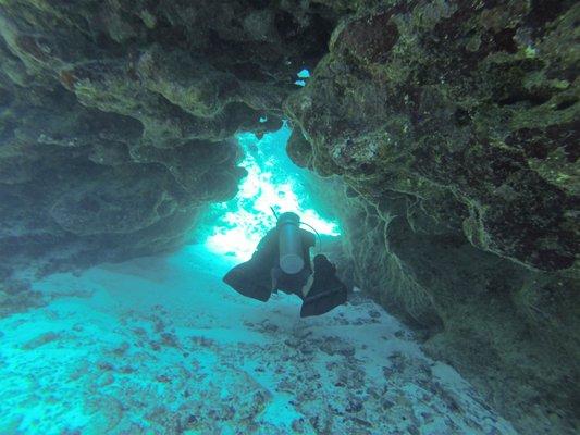 Swim Through off Grand Cayman