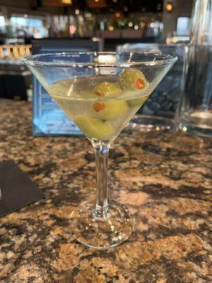 Dirty vodka martini