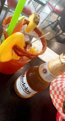 Michelada modelo beer