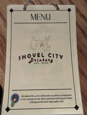 Front of menu.