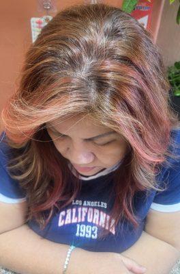 Thank you  MICHELLE.. FOR BALAYAS  COLOR my Hair... beautiful  make my skin brighter... I loved... she dod great job