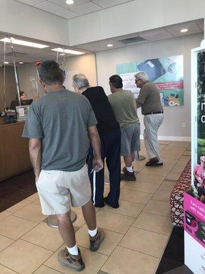 Ridiculous Line for ONE teller