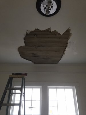 Before repair for the ceiling