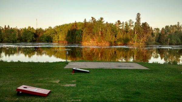 View of St Louis River and area just off deck