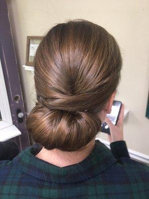 Simple, classic, bridal updo