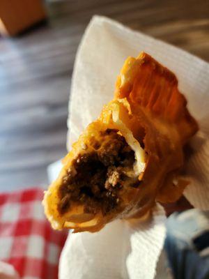 Beef and cheese empanada