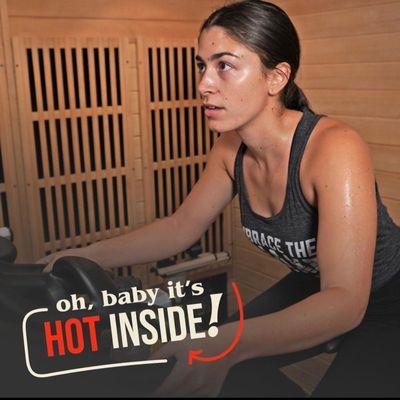 Cycle inside a infrared sauna?  Yes!