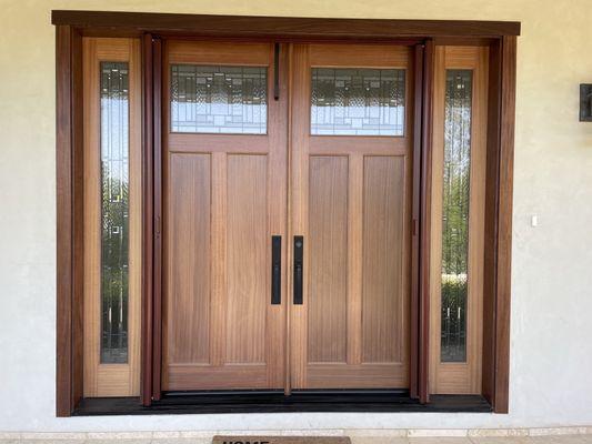 French retractable screen door