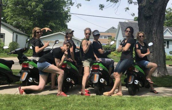 Ivy Cottage scooter chicks enjoying a days ride.