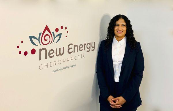 Hello! It's Dr. Fatema, here at  New Energy Chiropractic. Here to provide you with hope, health and happiness. :)