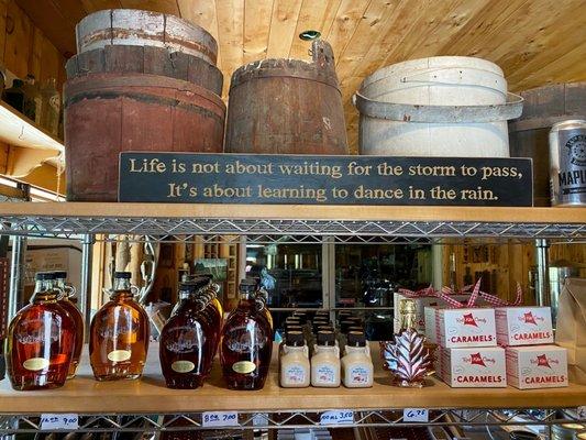 Inside shelves