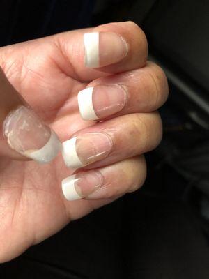 This is a pic of my nails the days after getting a refill...