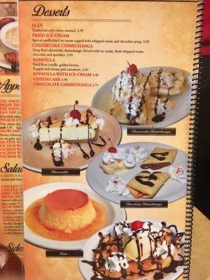 Desserts page