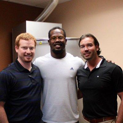 Dr. Scott Brown and Ryan Tuchscherer with Von Miller