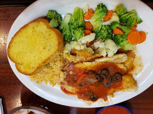 Plato de Pescado y Camaron