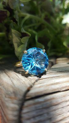 A must for every Texan. The lone star cut blue topaz